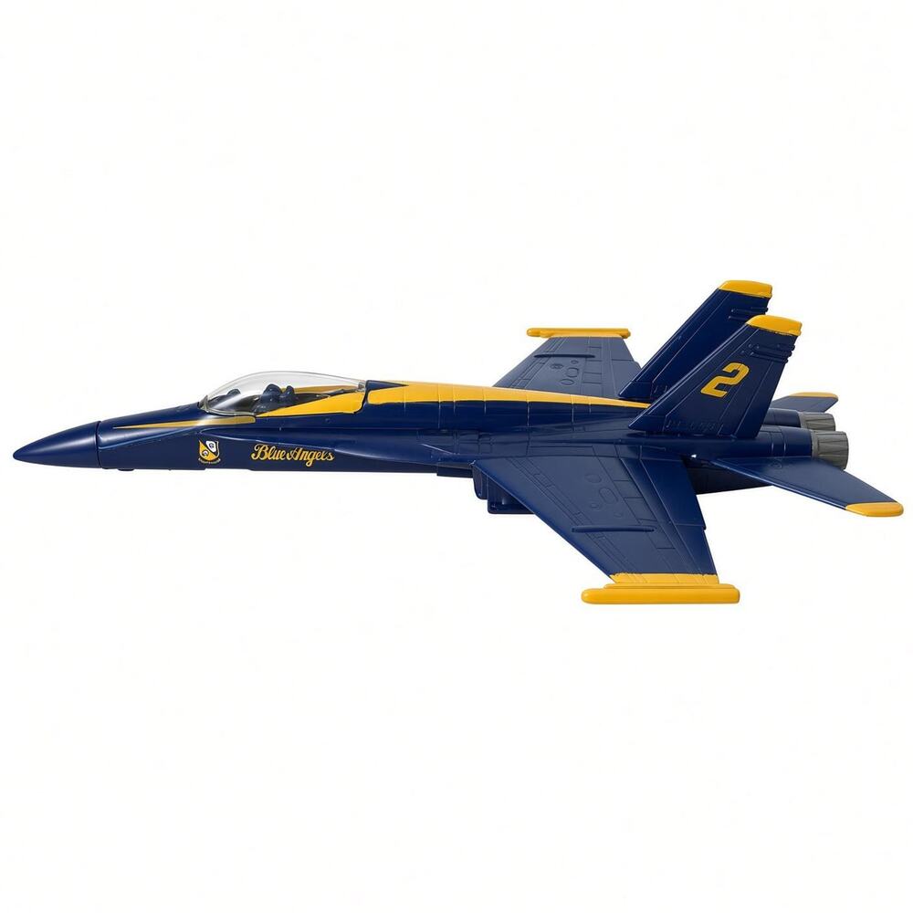 Blue Angels F/A-18 Hornet Plastic Jet | Navy Fighter Plane Model (9" Long)
